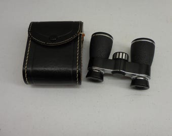 Tasco 4x30 Coated Binoculars Japan J-B208 Vintage Compact Opera Glasses  W/Case