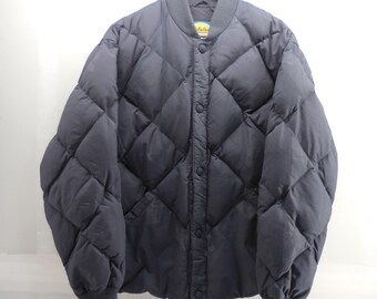 Cabelas Premier Northern Goose Down Jacket Mens L Gray Quilted Puffer Bomber