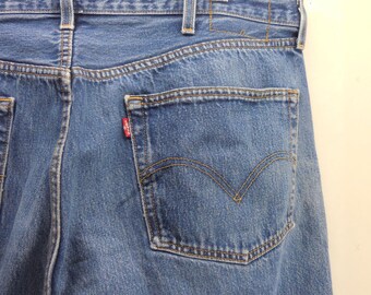 Jeansy Levis 501 Original Fit Medium Wash Blue Denim Jeans męskie 42x30 Vintage Y2K