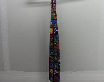 Vintage 1997 Looney Tunes Stamp Collection USPS Necktie Multicolor Characters
