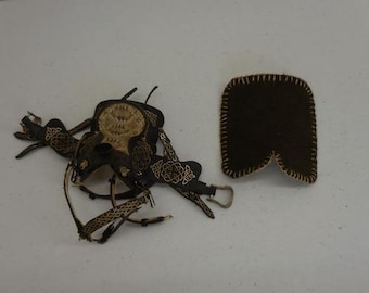 1: 9 schwarz Gold Braun Klapperschlange Western Pleasure Sattel-Set für Breyer