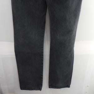 Wrangler Authentic Jeans Mens 34x34 Faded Black Thrashed Distressed Straight Leg image 3