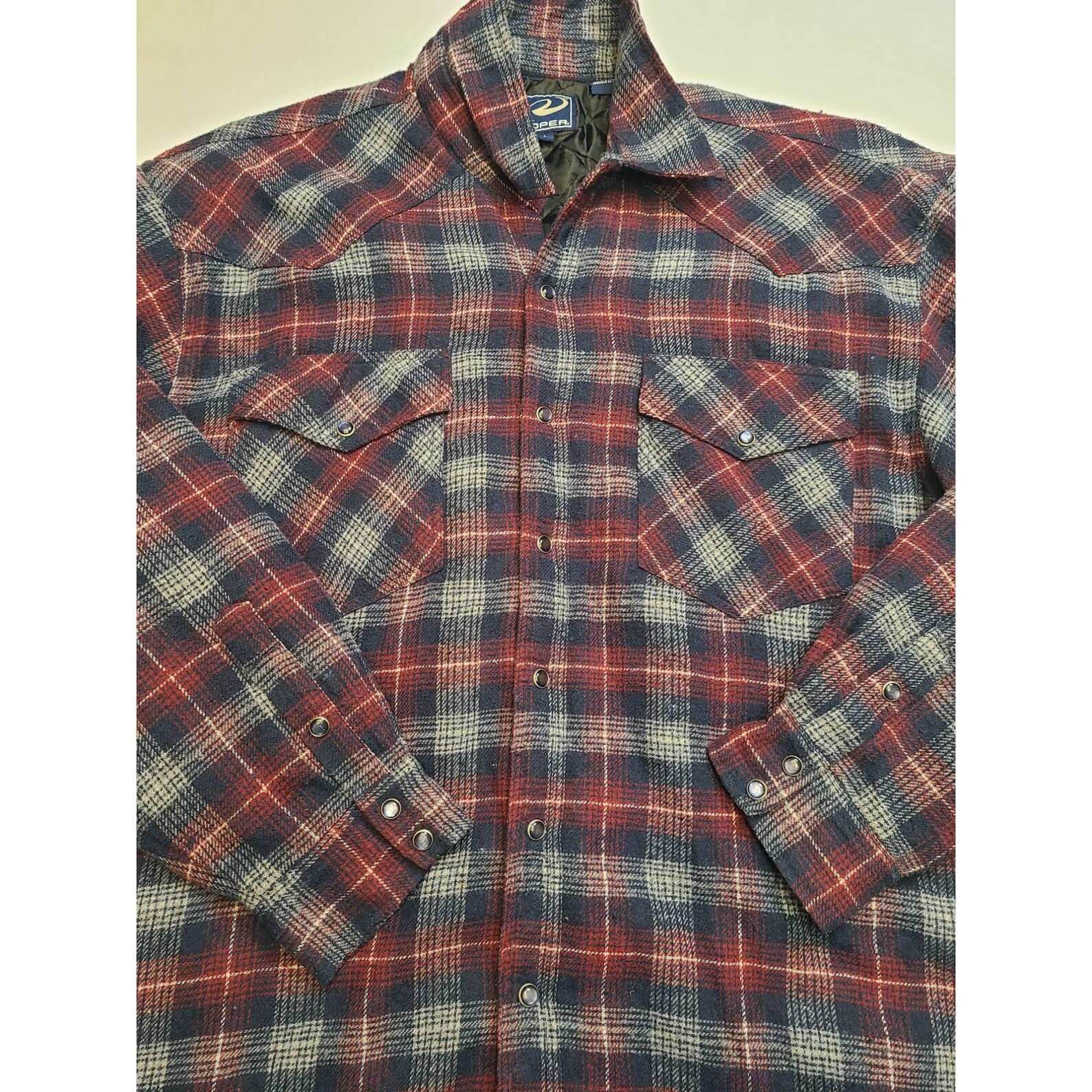 Vintage Roper Plaid Lined Shirt/Shirtjack Pearl Snaps Size Etsy