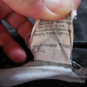 Wrangler Authentic Jeans Mens 34x34 Faded Black Thrashed Distressed Straight Leg image 11