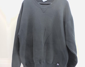Bluza męska Russell Athletic XLT w kolorze czarnym z okrągłym dekoltem i polarowym wycięciem w serek