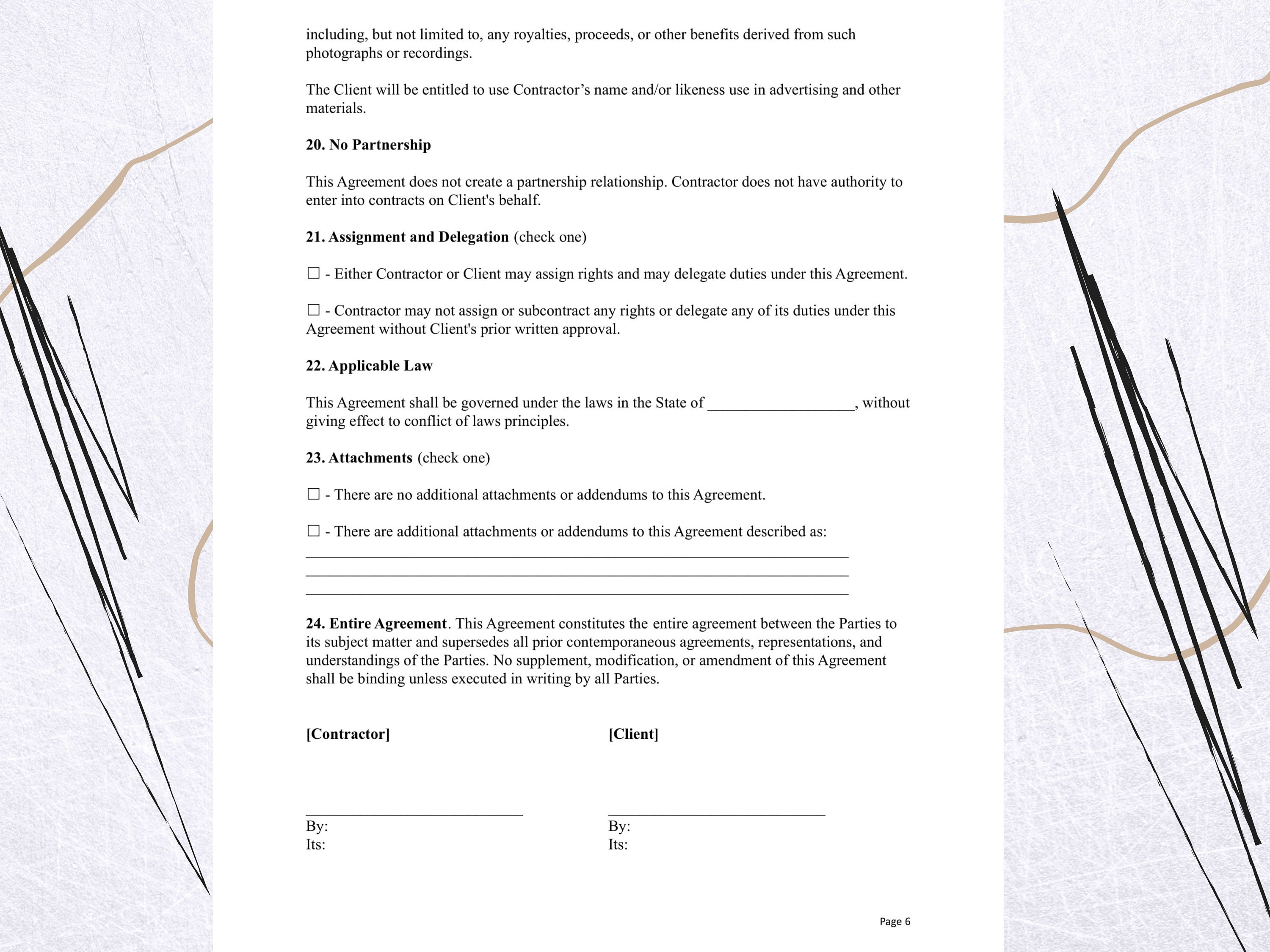 Truck Driver Contract Form - Truck Driver Independent Contractor ...