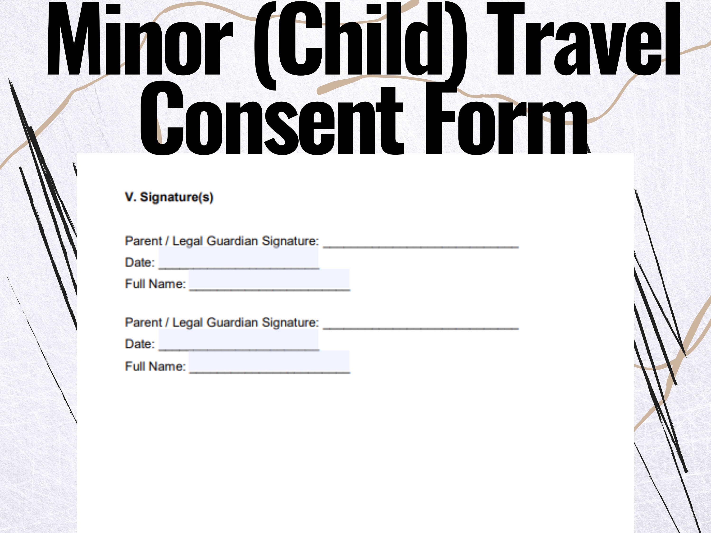 permit to travel with minor