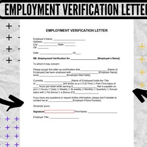 Employment Verification Letter form - Employment Verification Letter templates - Employment Verification Letter