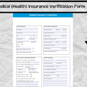 Medical (Health) Insurance Verification - Medical (Health) Insurance Verification Form - Medical (Health) Insurance Verification template