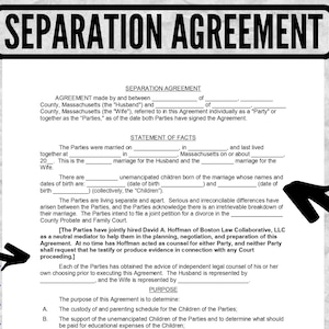 Separation agreements - Separation agreements Form - Separation agreements templates - Seperation agreement- Separation papers