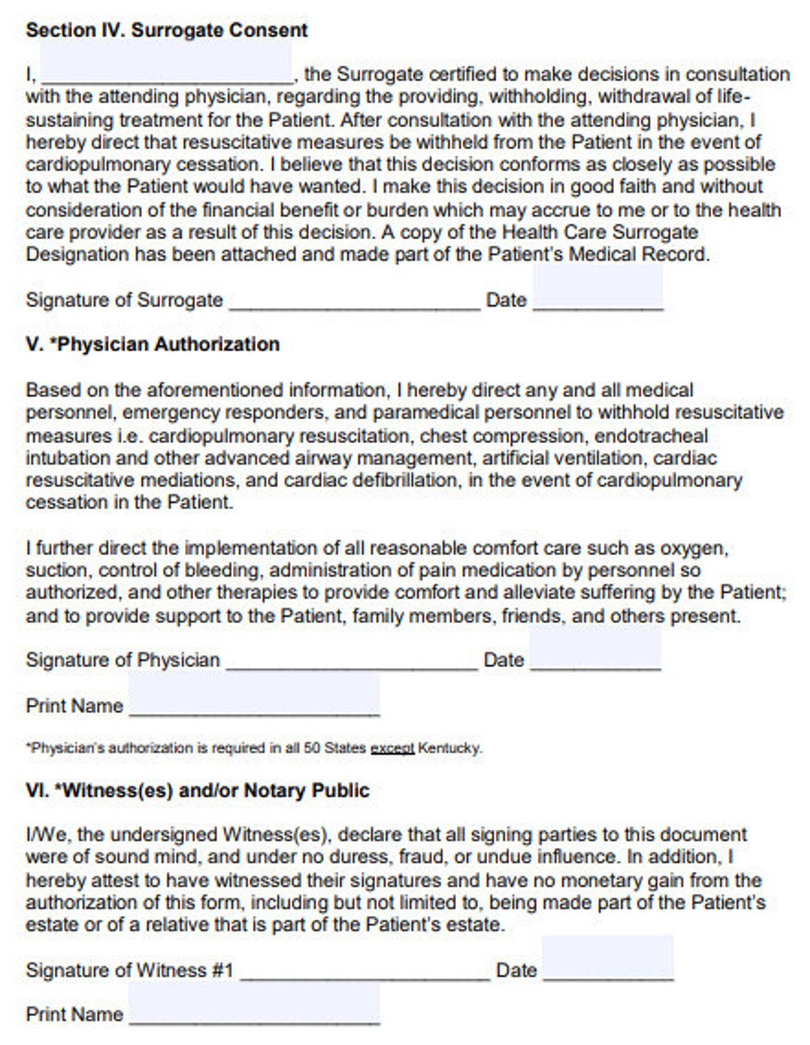 Do Not Resuscitate Order Do Not Resuscitate DNR Order Forms Do Not