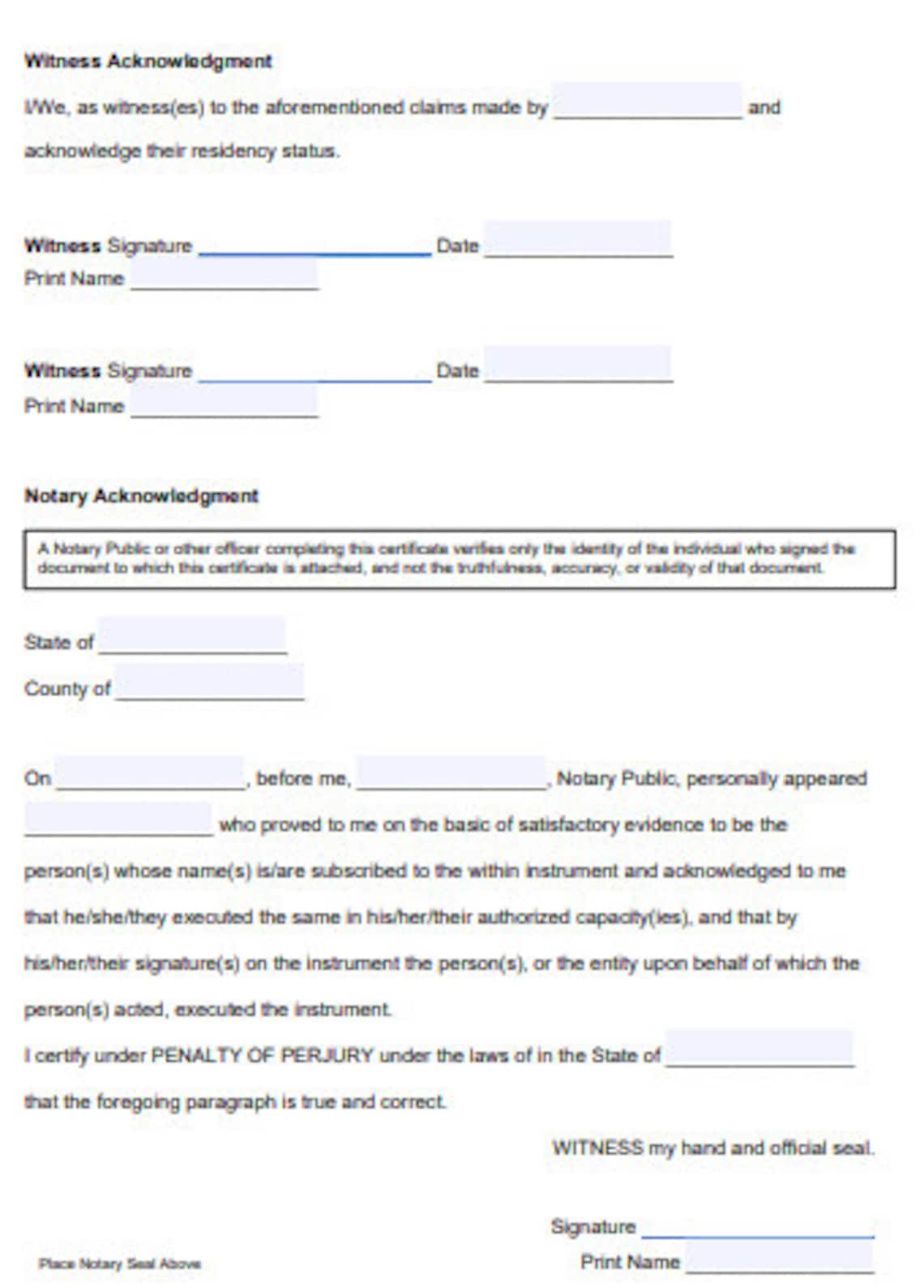 DMV Proof of Residency Letter DMV Proof of Residency Letter Form / DMV