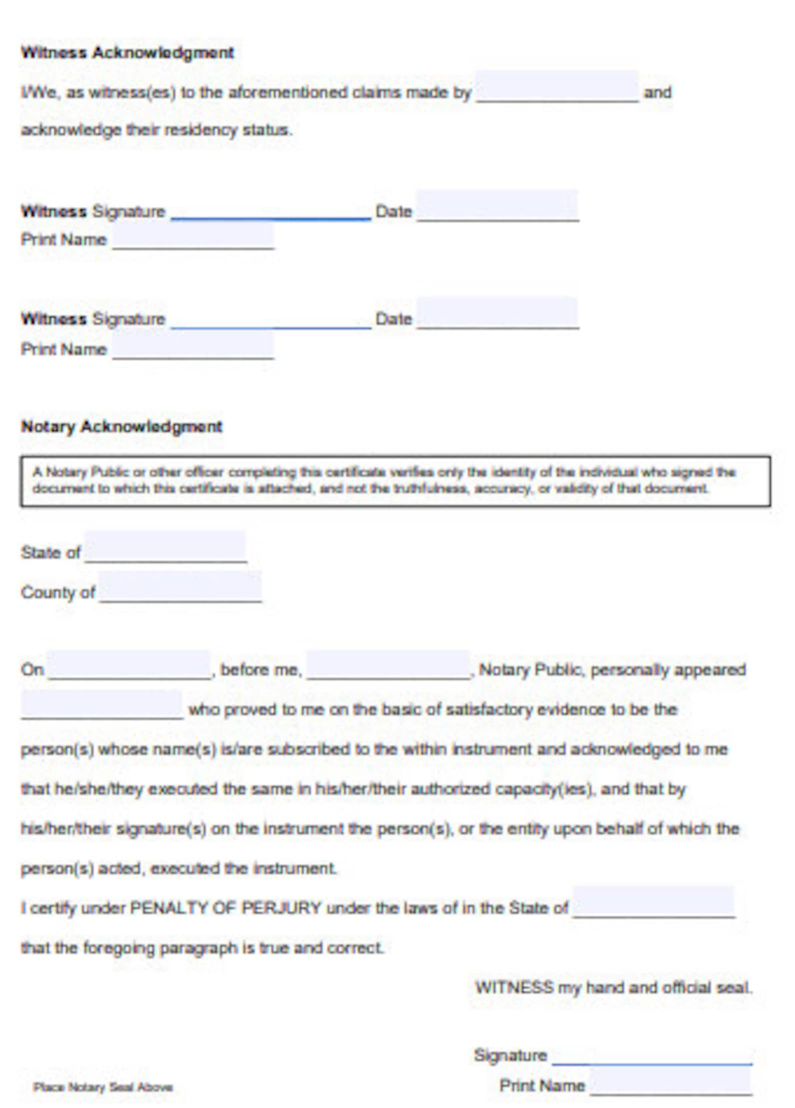 DMV Proof of Residency Letter DMV Proof of Residency Letter Form / DMV