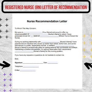 Registered Nurse RN Letter of Recommendation Template Registered Nurse ...