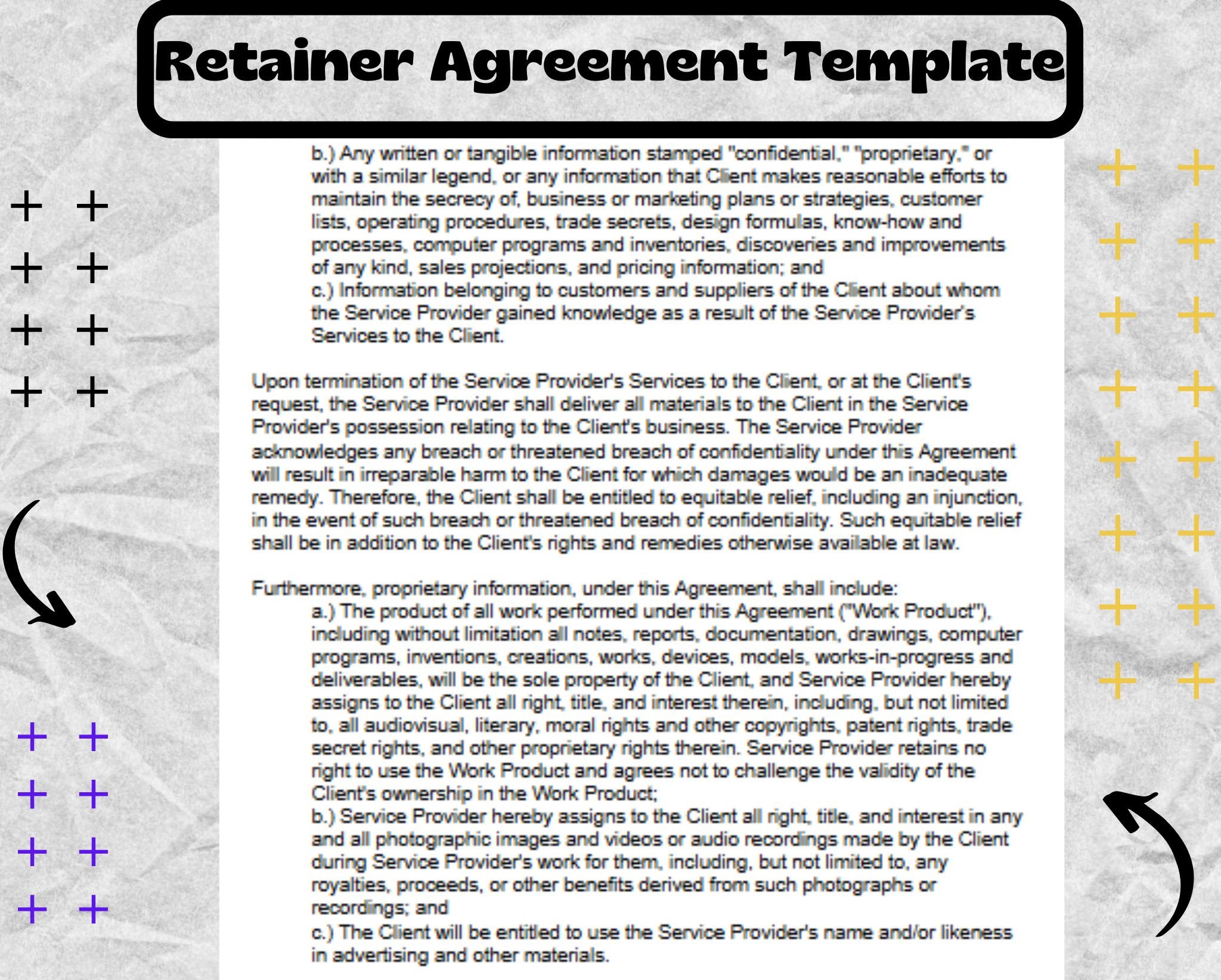Retainer Subscription Form Retainer Agreement Template Sample Retainer Agreement Form - Etsy