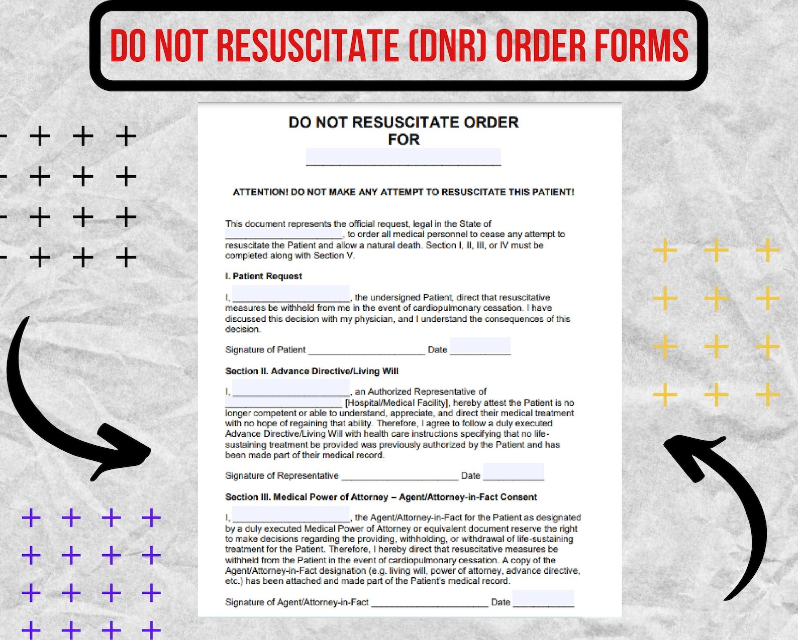 Do Not Resuscitate Order Do Not Resuscitate DNR Order Forms Do Not