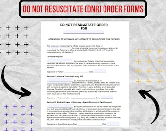 Do Not Resuscitate Order - Do Not Resuscitate (DNR) Bestellformulare - Do Not Resuscitate (DNR) Bestellvorlage