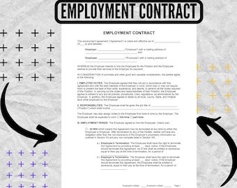 employment contract etsy