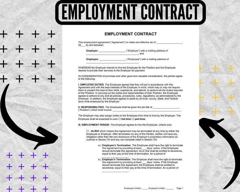Employment Contract , Employment Contract Agreement Employment Service
