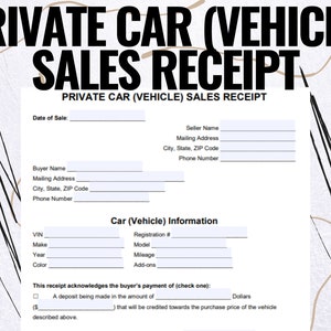 Vehicle Private Sale Receipt, Private Car Vehicle Sales Receipt, Vehicle Private Sale Receipt form, Vehicle (Private Sale) Receipt Template
