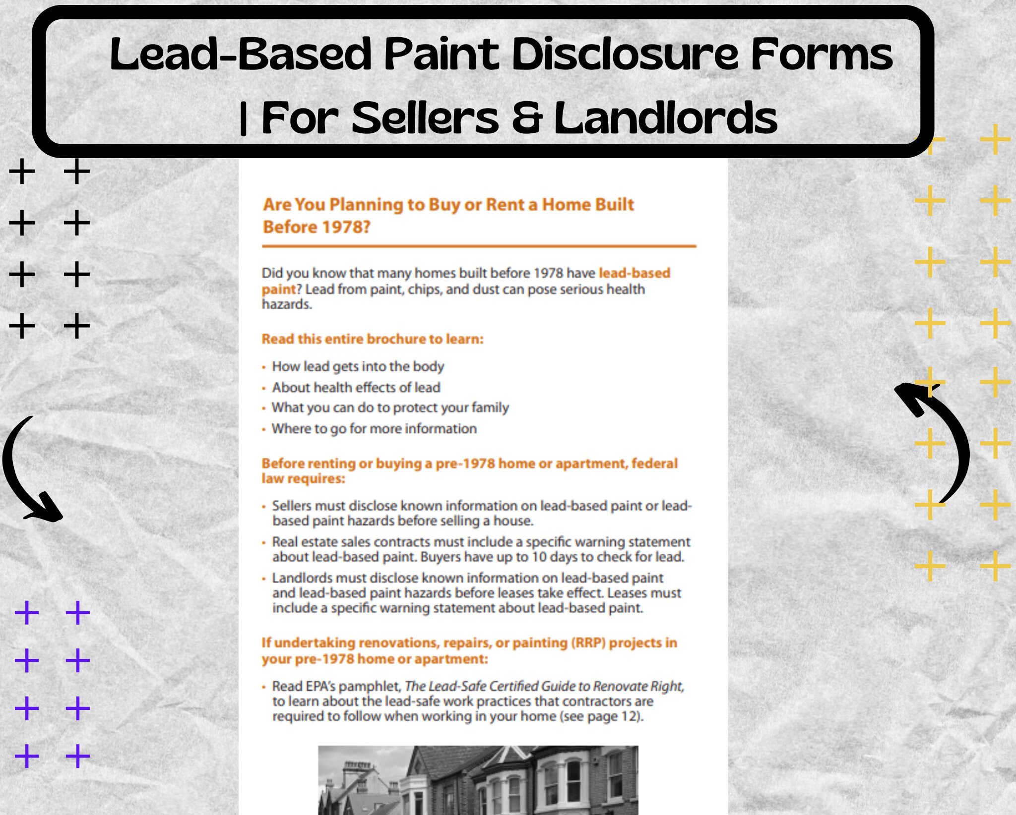 Leadbased Paint Disclosure Forms for Sellers & Landlords Etsy