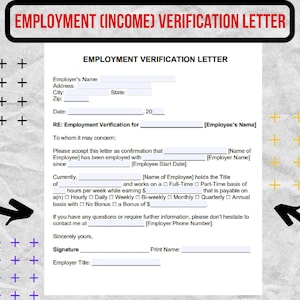 Employment Verification Letter Form Template / Employment Verification Letter - Employment Verification Letter Template