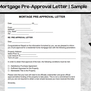 Mortgage Pre-Approval Letter - Mortgage Pre-Approval Letter form - Mortgage Pre-Approval Letter template
