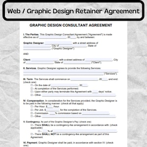 Web Graphic Design Retainer Agreement - Web Graphic Design Retainer Agreement forms - Web Graphic Design Retainer Agreement templates