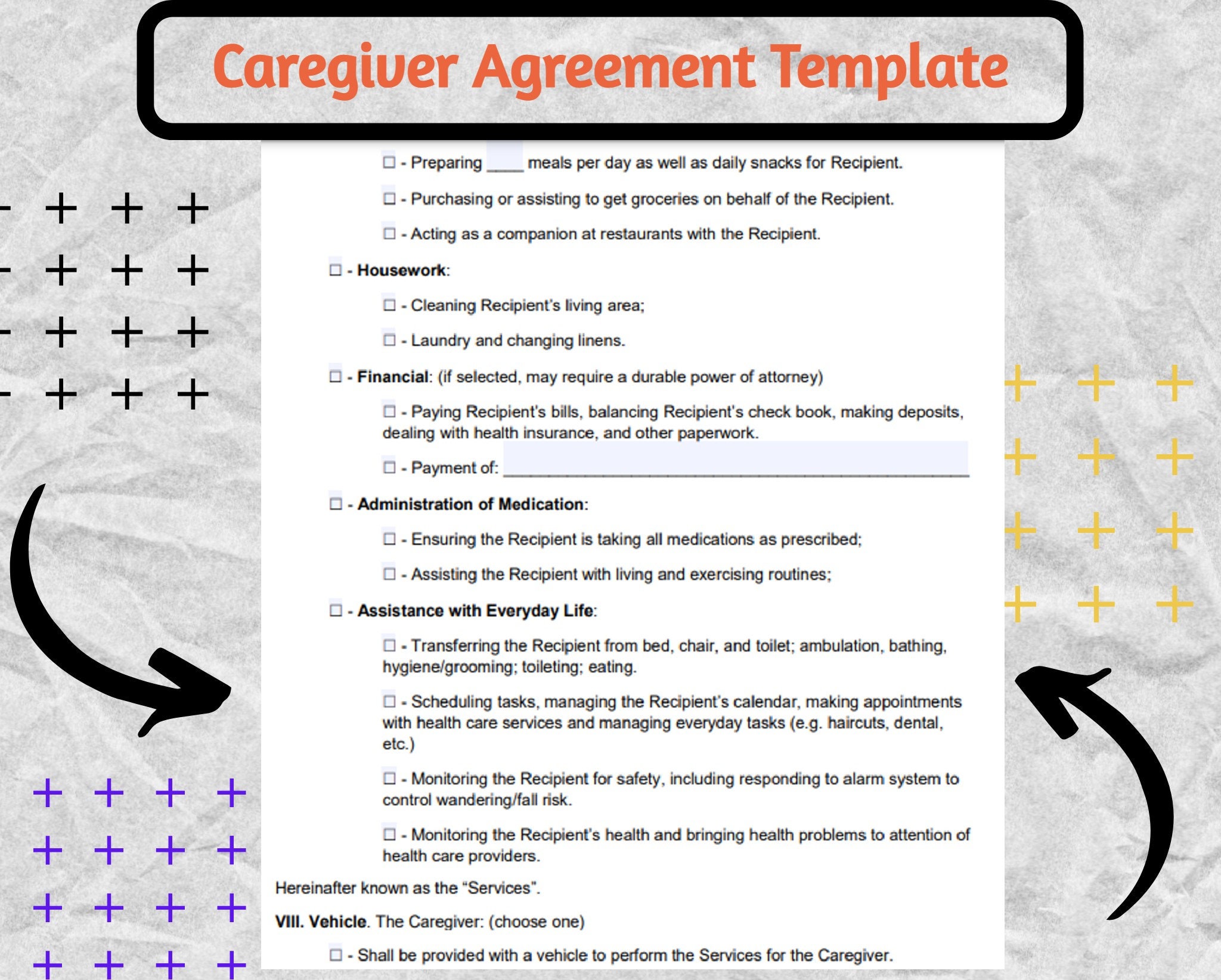 Caregiver Agreement Form Caregiver Agreement Template EASY TO EDIT Etsy Caregiver Agreement Form Caregiver Agreement Template EASY TO EDIT Etsy
