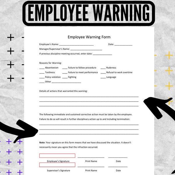 Employee Warning Notice Template,  Employee Warning Notice form,  Employee Warning form,  Employee Warning, Employee Warning Template