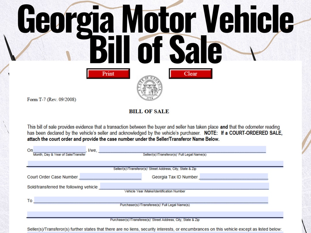 Georgia Motor Vehicle Bill Of Sale Georgia Motor Vehicle Bill Of Sale Georgia Motor Vehicle Bill Of Sale Georgia Motor Vehicle Bill Of Sale