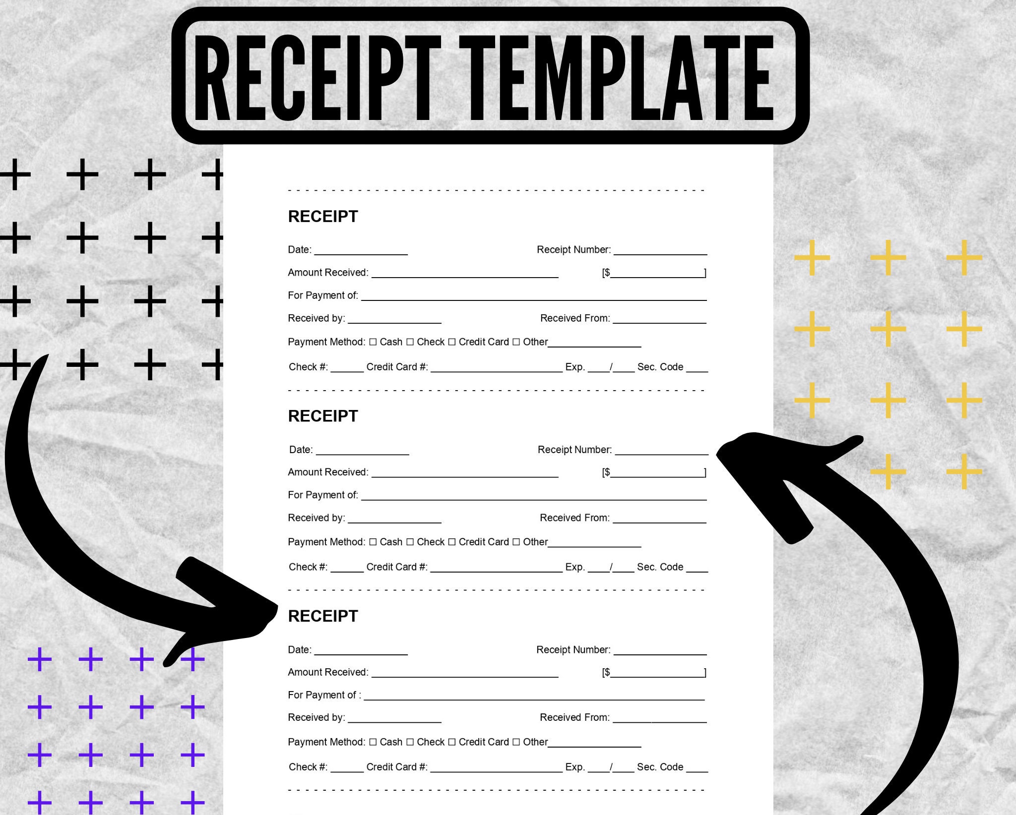 Receipt Template Receipt Forms Etsy Canada