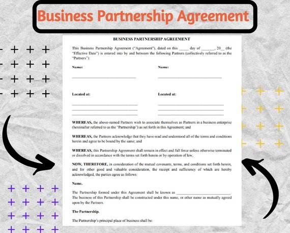 Business Partnership Business Partnership Agreement Legal | Etsy