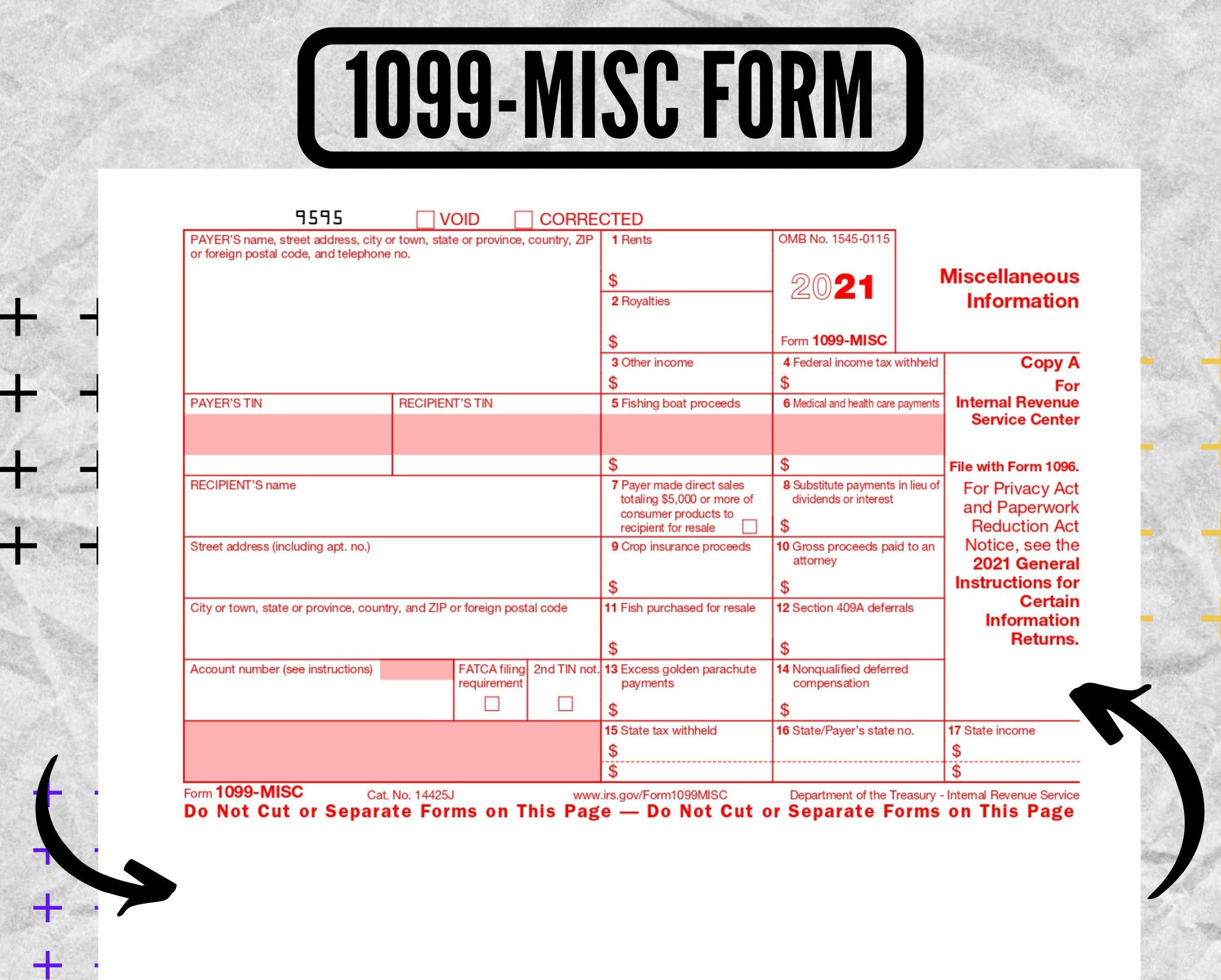 1099MISC Form 1099misc 2020 1099misc Form 2020 Printable 1099 Form Etsy