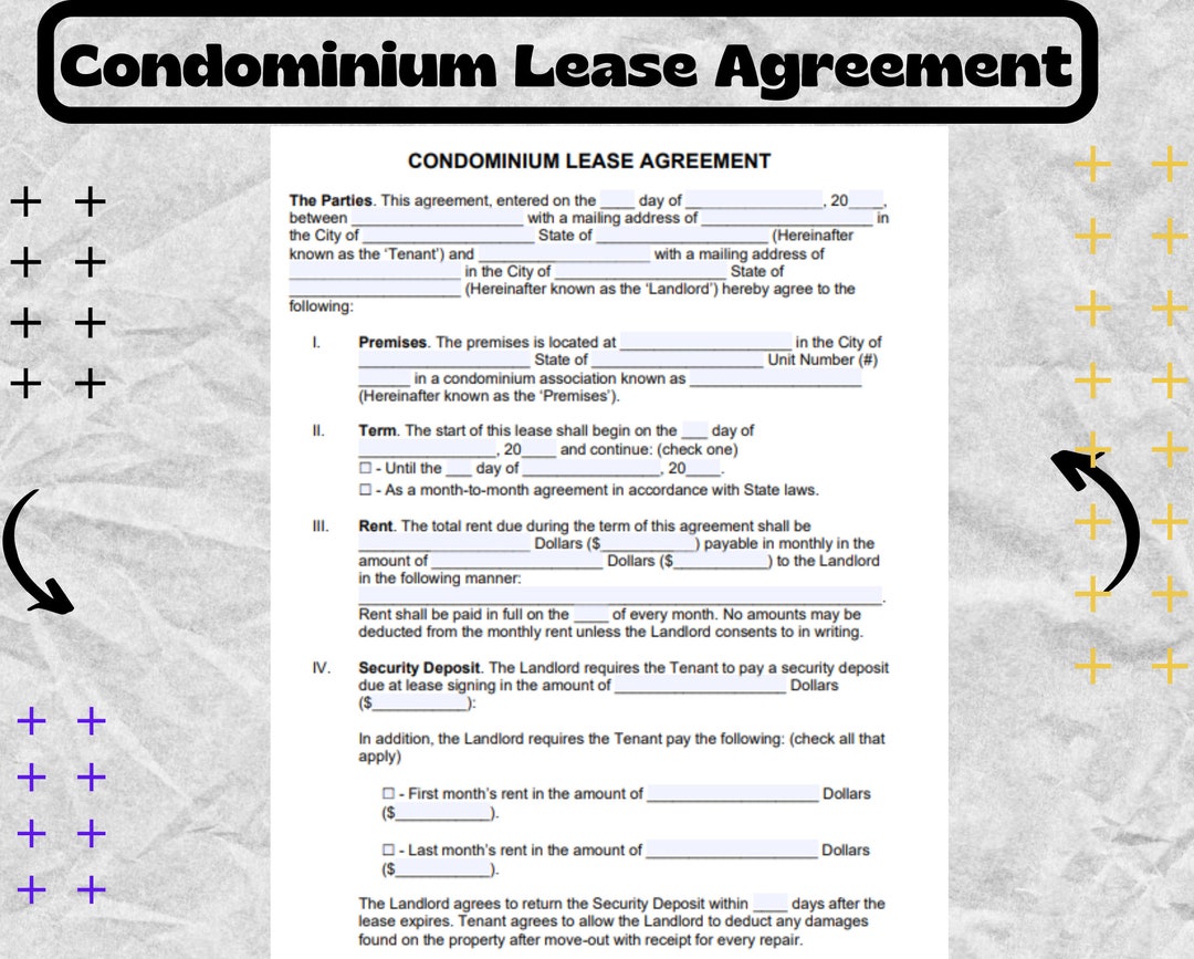 Condominium lease agreement condominium lease agreement form