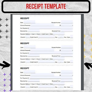Receipt Template / Receipt  /Receipt forms