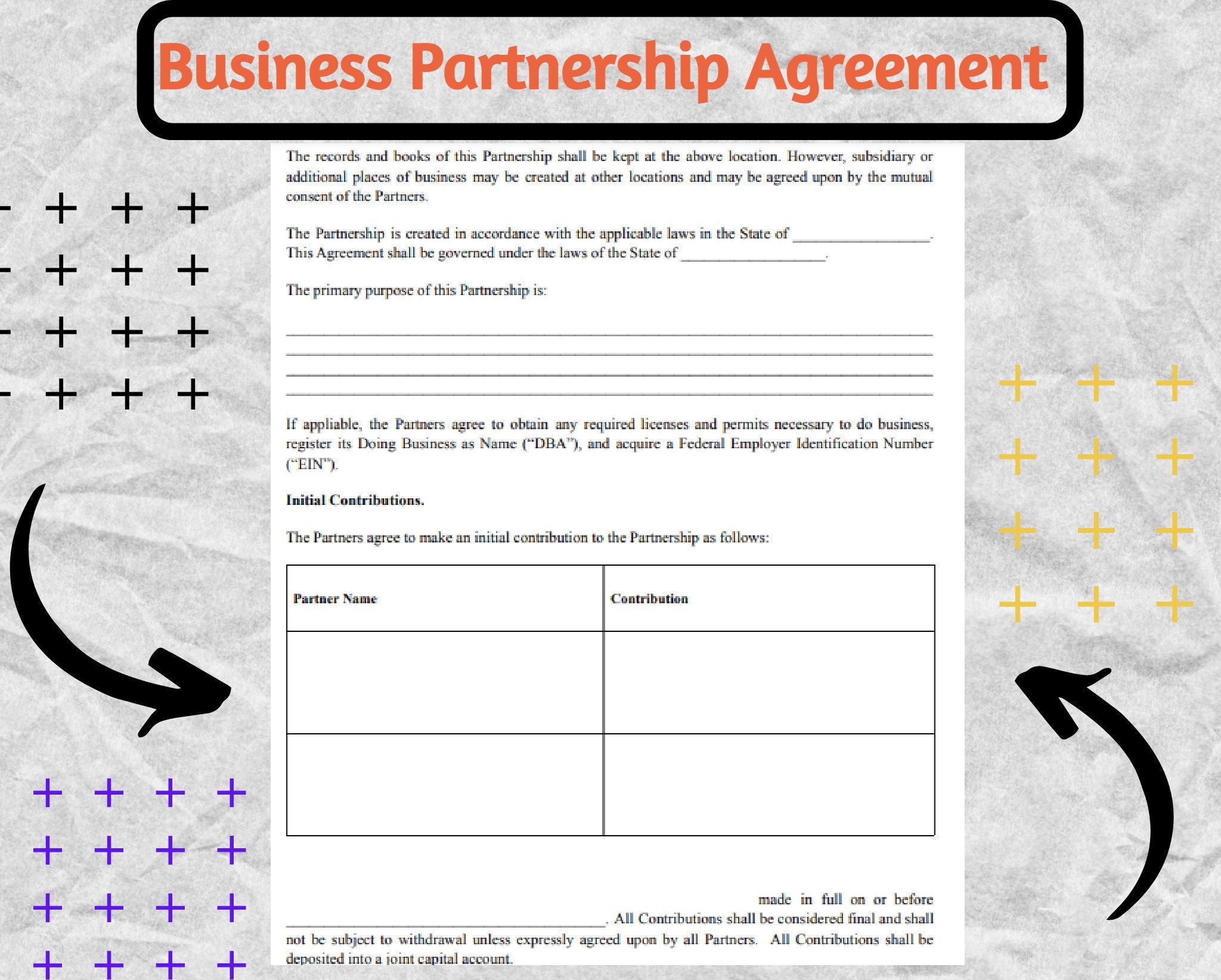 Business Partnership , Business Partnership Agreement , Legal Document ...