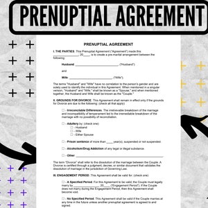 Prenuptial Agreement - Prenuptial Agreement forms -  Prenuptial Agreement templates