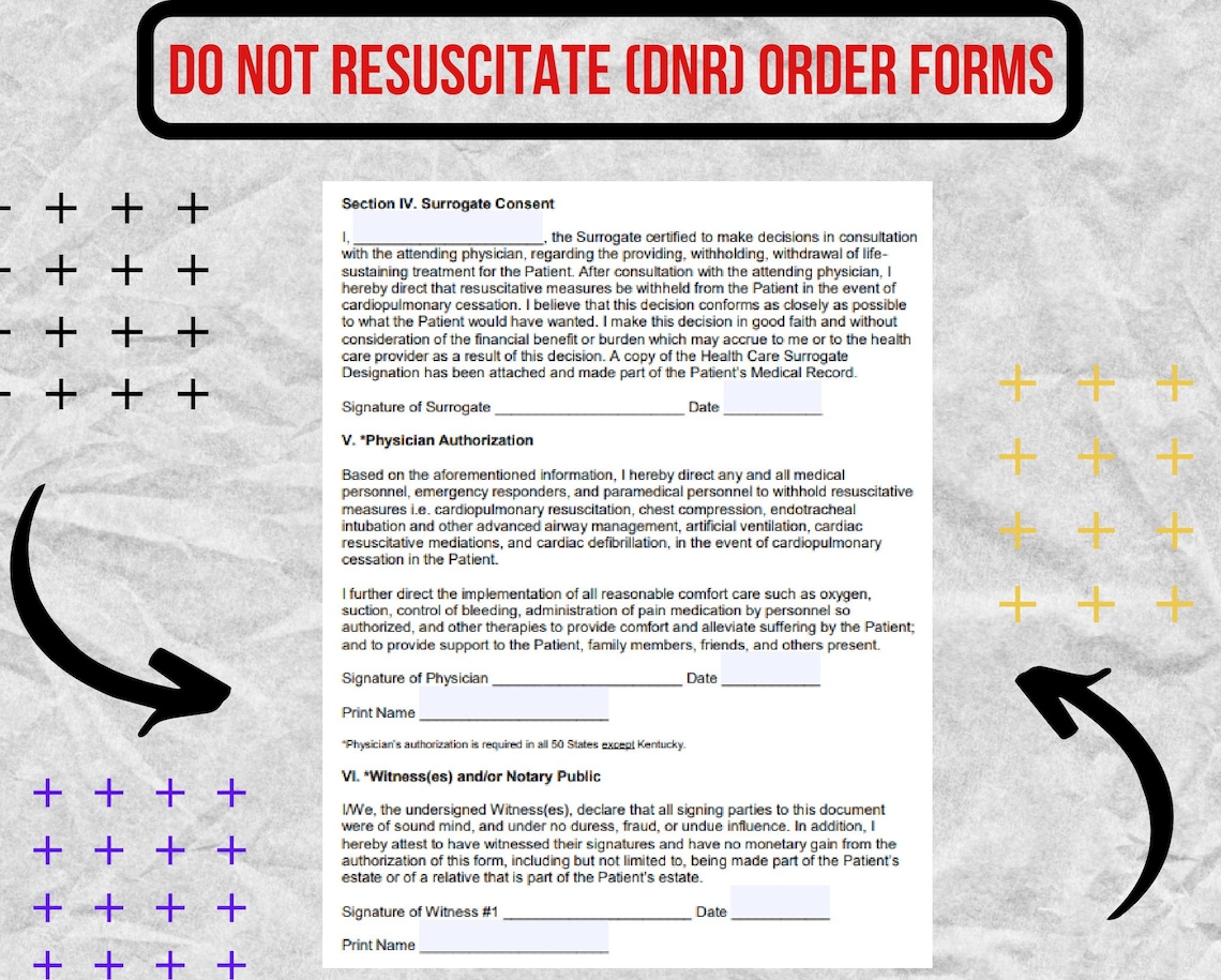 Do Not Resuscitate Order Do Not Resuscitate DNR Order Forms Do Not