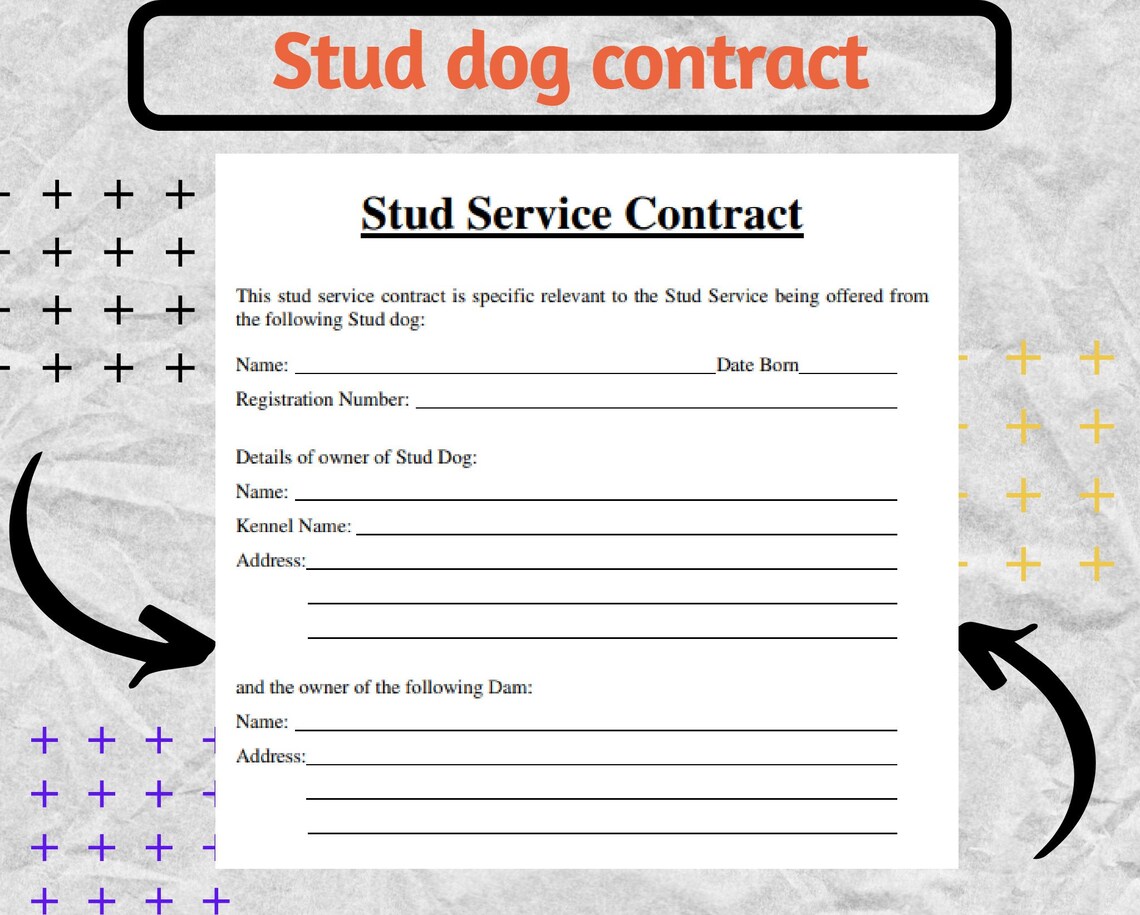 Stud Dog, Stud Dog Contract, Stud Dog Forms, Stud Dog Template, Stud