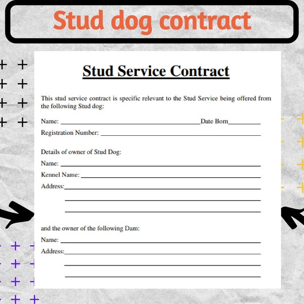 Stud Service Contract Template Etsy Stud Service Contract Template Etsy