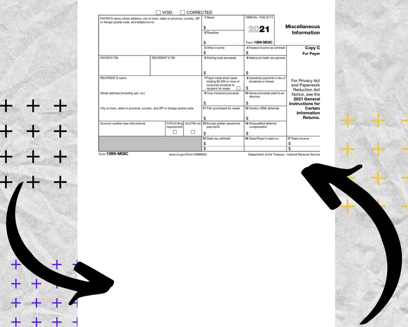 1099-MISC Form - 1099-misc 2020 - 1099-misc Form 2020 - Printable 1099 ...