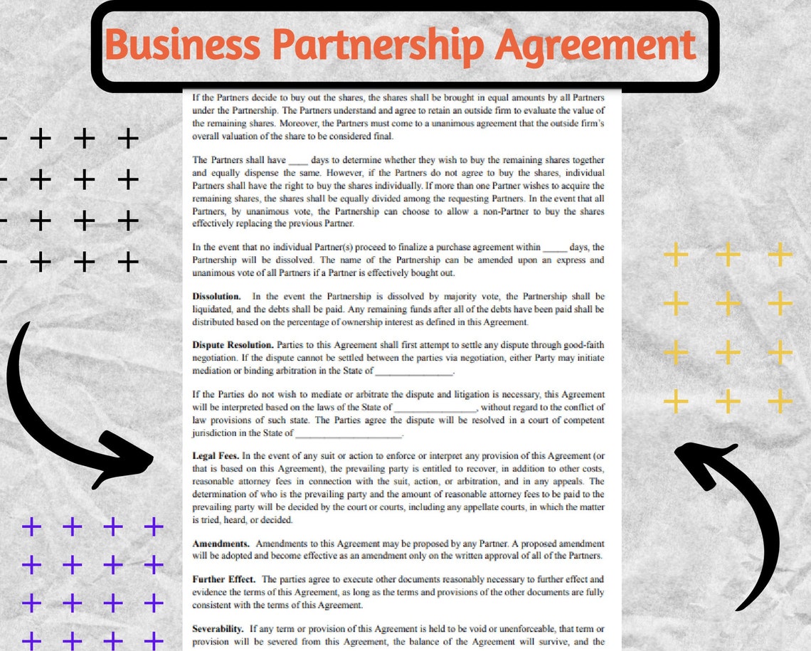 Business Partnership , Business Partnership Agreement , Legal Document ...