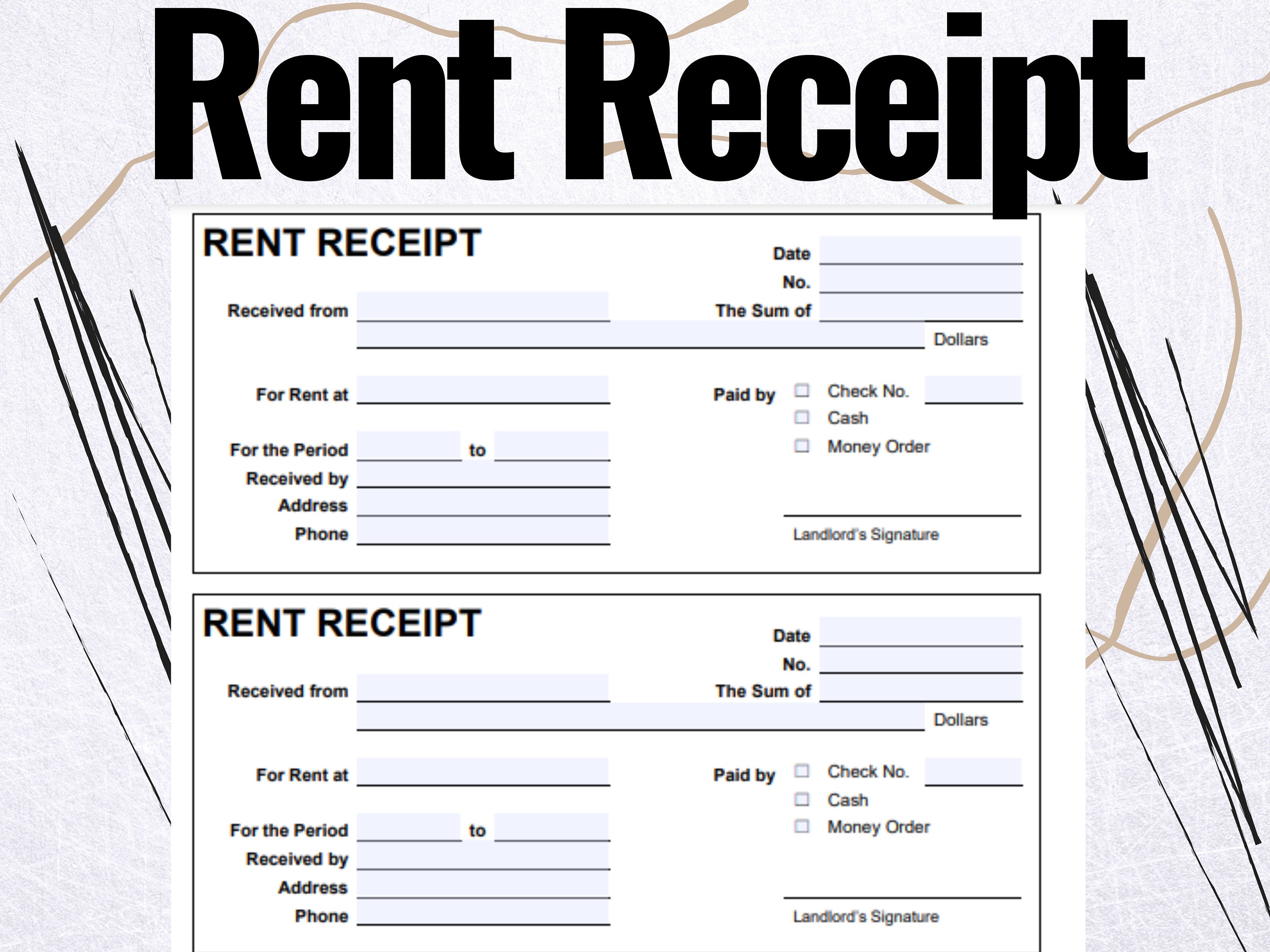 Rent Receipt Format Example