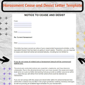 Harassment Cease and Desist ,  Harassment Cease and Desist Letter Template , Harassment Cease and Desist form