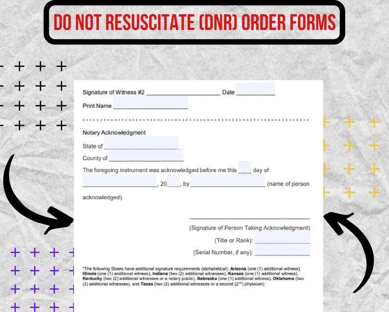 Do Not Resuscitate Order Do Not Resuscitate DNR Order Forms Do Not
