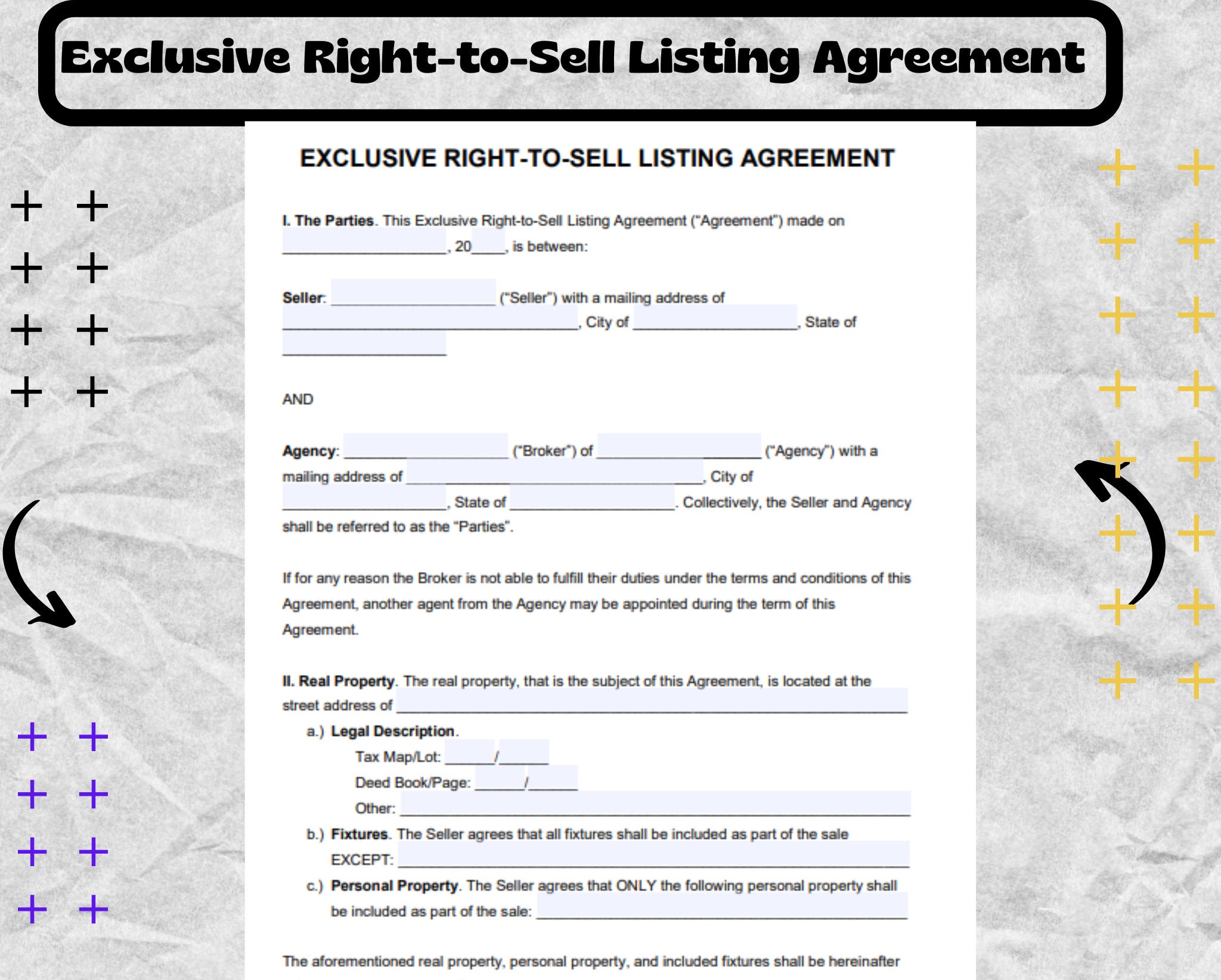Exclusive Right-to-sell Listing Agreement,exclusive Right-to-sell ...