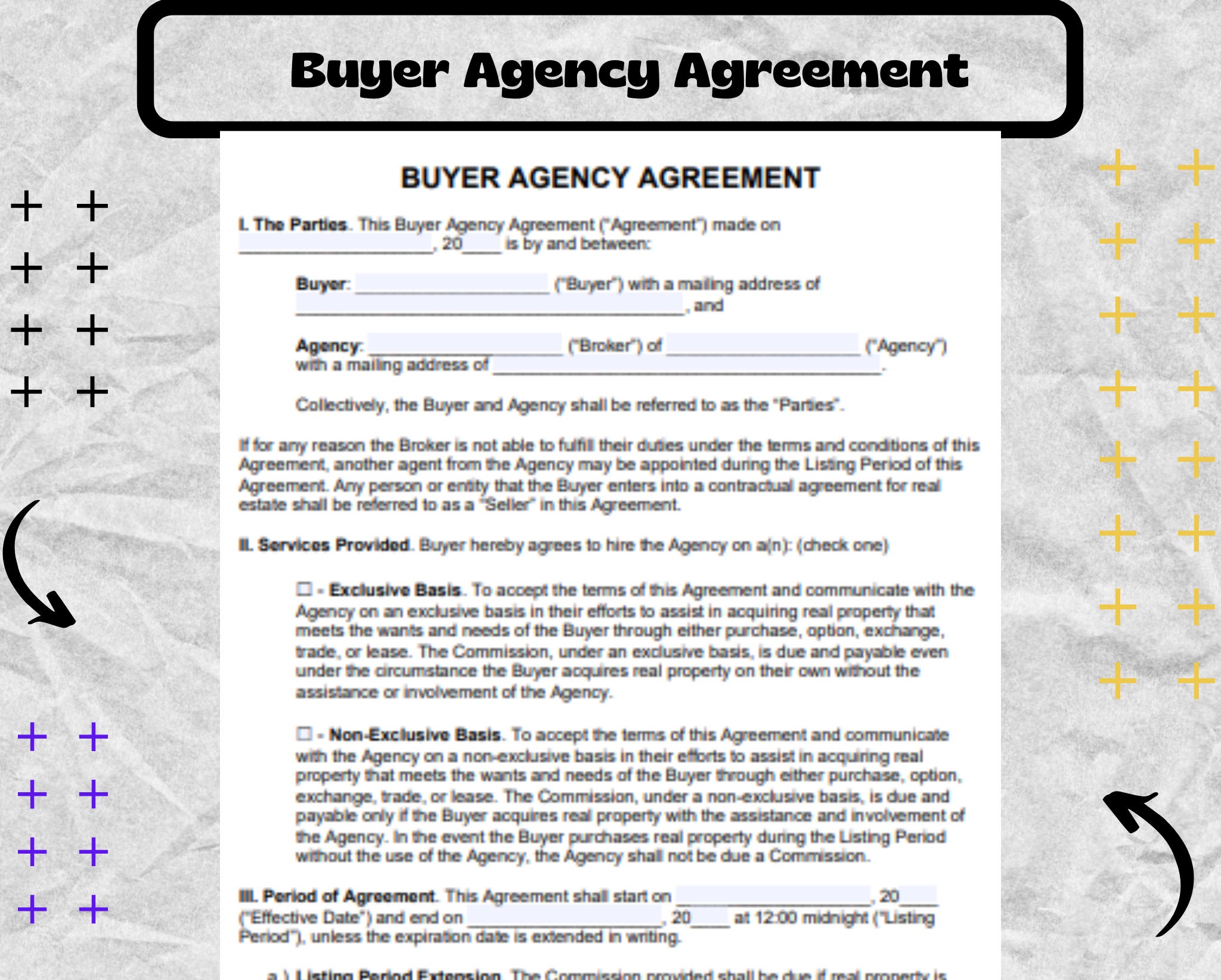 Buyer Agency Agreement Buyer Agency Agreement Forms Buyer Agency 
