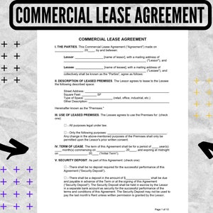 Commercial lease agreement - Commercial Property Lease contract