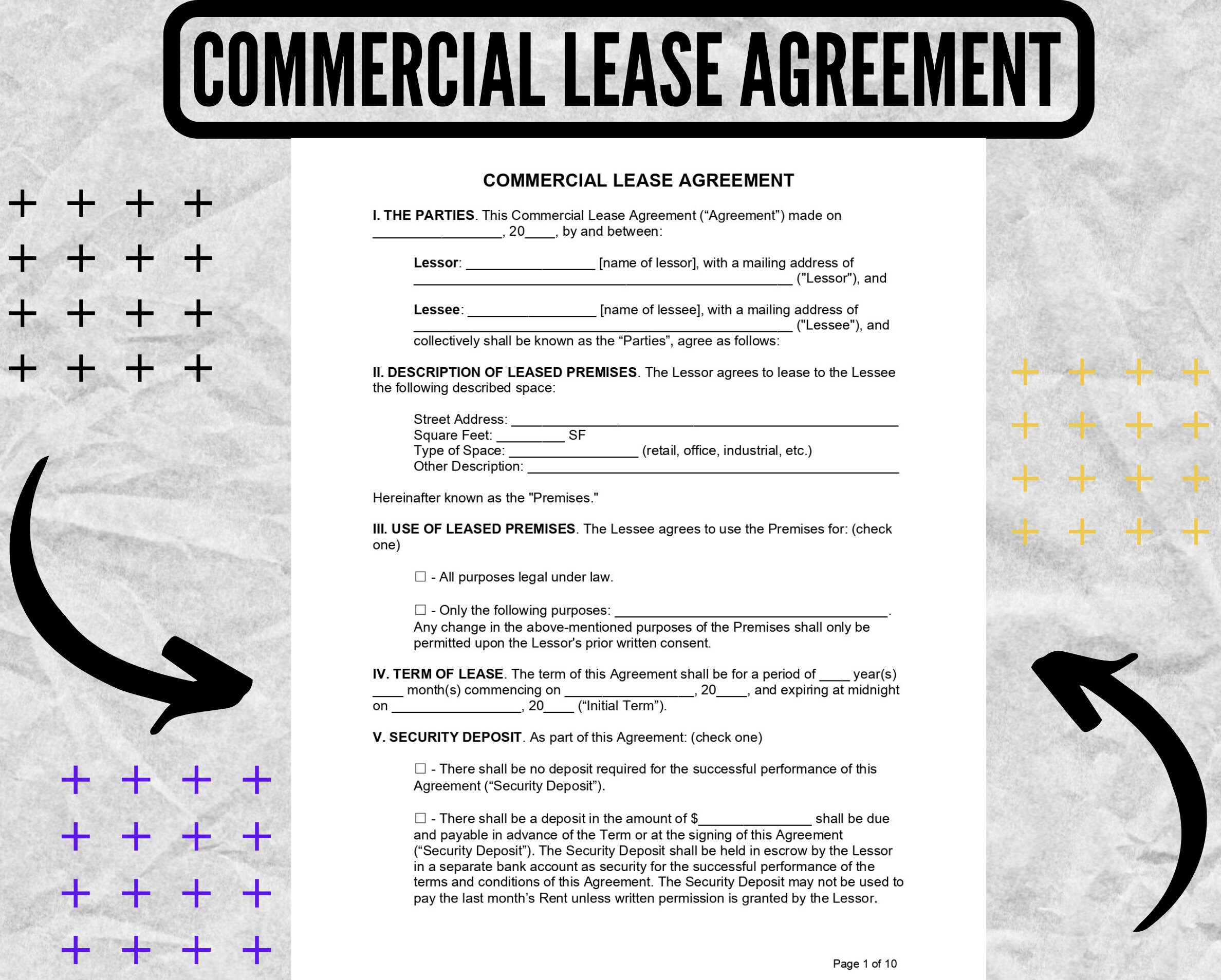 Commercial Lease Agreement Commercial Property Lease - Etsy